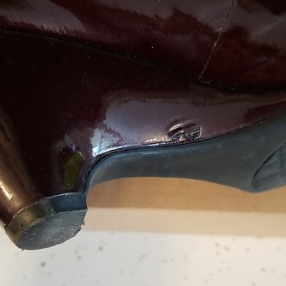 Burgundy Patent Wedge - Picture 10 of 14
